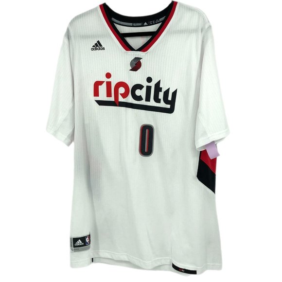 adidas White & Black Trail Blazer JerseyClassic Sports Style